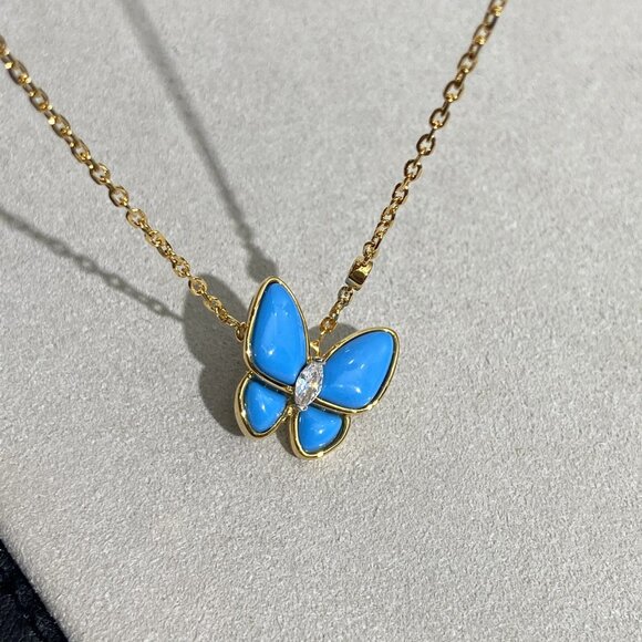 ✅✅✅Van Cleef & Arpels Blue Butterfly Necklace - Picture 4 of 9